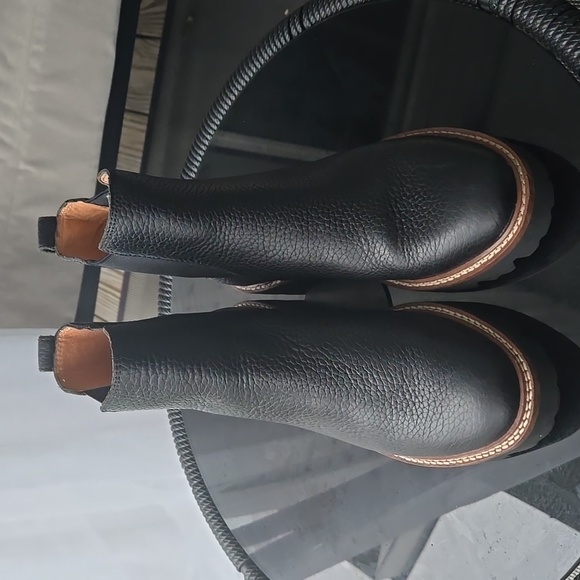 Madewell Black The Citywalk Lug Sole Chunky Chelsea Boots Size 6 - Picture 3 of 12